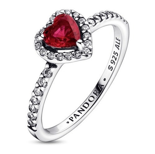 Anillo Corazón Elevado Rojo + Kit De Regalo