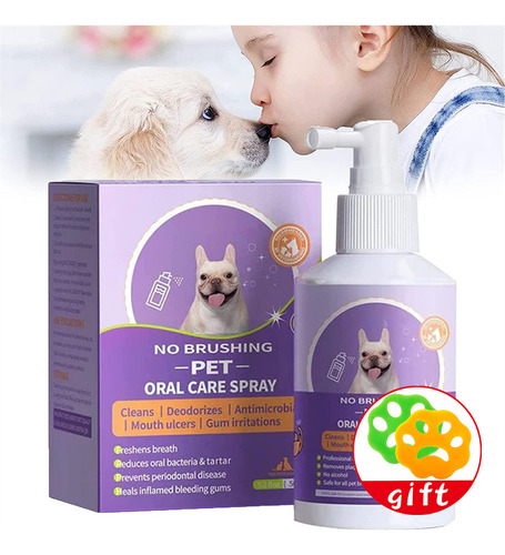 Spray Limpiador De Dientes Para Perros, Gatos+regalo