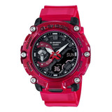 Reloj Casio G-shock Skeleton Ga-2200skl-4acr Original Color Del Bisel Rojo Color Del Fondo Rojo