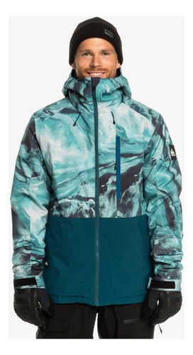 Campera Snow Quiksilver Mission Printed Block 10k W24 Hombre