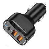 Carregador Veicular Turbo 30w Tipo C  2 Usb Universal 