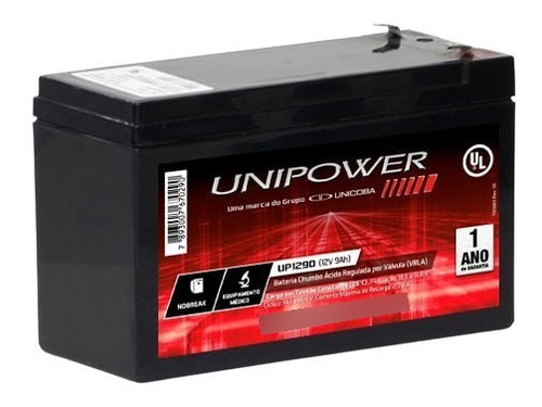 04 - Bateria Unipower 12v 9ah Alarmes, Cercas, Nobreak