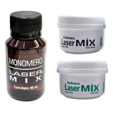 Kit Acrilico Laser Mix Monomero X 60 Ml + 2 Polimeros X 30 Gr Para Uñas Esculpidas