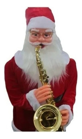 Papai Noel Musical  120cm Natal Saxofone Bivolt Com Sensor