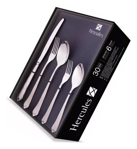 Faqueiro Inox Luxo Classique Hércules 30 Peças