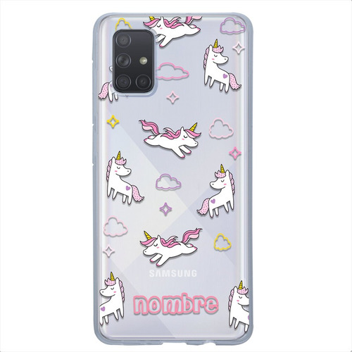 Funda Para Samsung Galaxy Unicornio Personalizada Tu Nombre