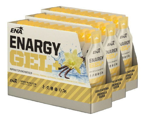 3 Cajas Enargy Gel + Ena Con Cafeína Repositor Energético