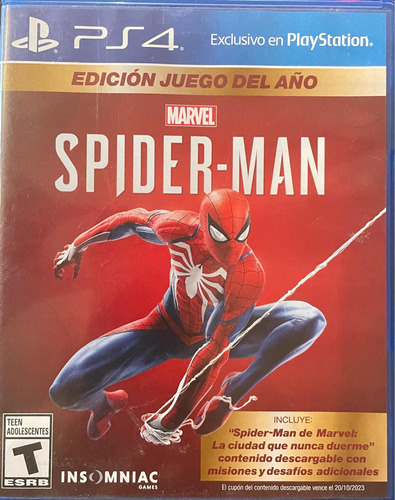 Juego Ps4 Marvel - Spiderman - Edición Juego Del Año - Usado