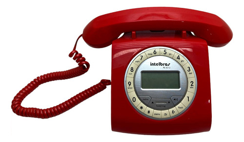 Telefone Intelbras Tc 8312 Fixo - Cor Vermelho