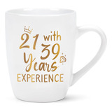 Regalos De 60 Cumpleaños Para Mujeres, Taza De 21 Con 39 Año