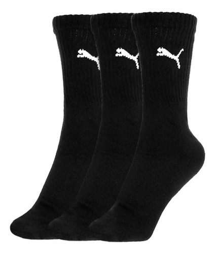 Calcetas Puma Unisex, Original, 3 Pares, Negras