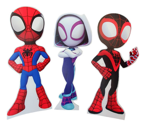 Spidey Y Amigos Figuras Para Decoración - Coroplast De 80 Cm