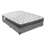 Cama Box Casal Iso 100 D33 138x188 Corino Cinza - Ortobom