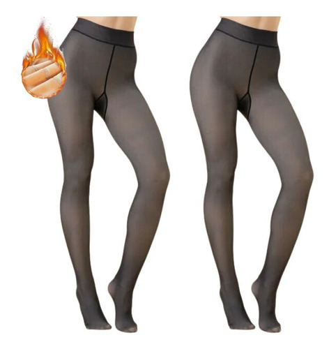 2 Calza Leggin Efecto Piel Polar Extra Grueso 280g -5 +12 ºc