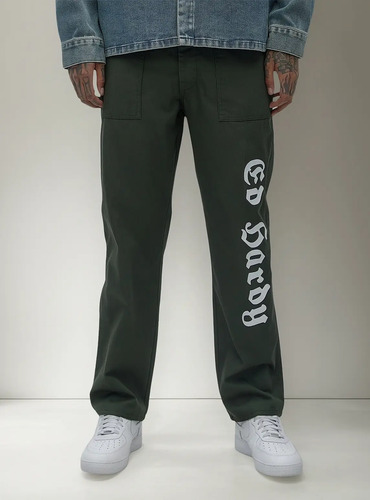 Ed Hardy Screaming Tigers Pantalón Corte Recto Olivo