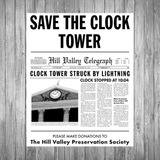 Folleto Clock Tower A4 Volver Al Futuro Back To The Future