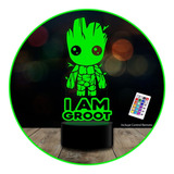 Lámpara 3d Baby Groot Guardianes De La Galaxia Marvel