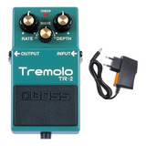 Pedal Efeito Boss Tr-2 Tremolo Tr2 Guitarra C/ Nfe + Fonte