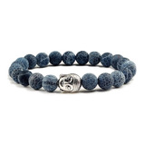 Pulsera De Budha (buda)  Ágata Dragón Energía Espiritual 8mm