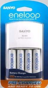 Sanyo Eneloop Aa Nimh Pre-charged Baterías Recargables Con C