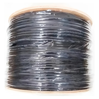 Cable UTP Cat6 Exterior Premiun 305m Doble Forro Negro CCA 350MHz | Meses sin interés