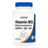 Vitamina B12, 0.00007 Oz, 240 Cápsulas, Nutricost