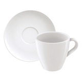 Set De 1 Taza De Capuchino Con 1 Platillo De Porcelana 200