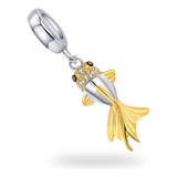 Charm Pez Koi Dorado Mar Plata S925 Compatible Pandor Regalo