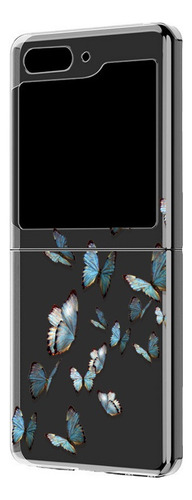 Funda For Samsung Z Flip5 Mariposa Transparent Pudhard Case