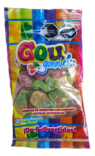 Gomitas De Sabores Frutales Gou Gummies 100g Surtido
