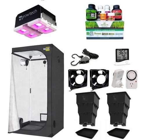 Kit Completo Carpa Indoor Garden 60x60 Led Growtech 200w