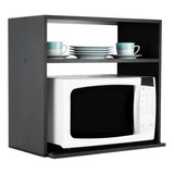 Nicho Organizador Para Microondas Forno Elétrico 60cm Preto