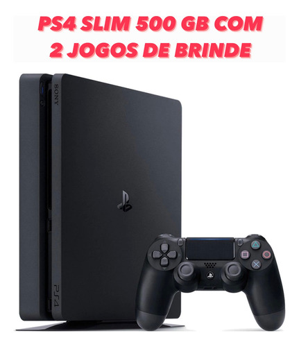 Ps4 Playstation 4 Semi Novo Slim 500gb 1 Controle Original 2 Jogos De Brinde 