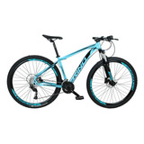 Bicicleta Aro 29 Rino Everest 27v - Alivio - 7.0 Cor Água Tamanho Do Quadro 17