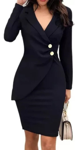 Traje Slim De Mujer Para Uniformes De Oficina