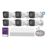 Kit 6 Cámaras Ip 2 Mpx Bala Nvr 8 Ch Poe 3tb Hikvision