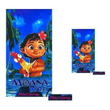 Kit 1 Toalha Banho Moana R + 1 Toalha Rosto Personalizada