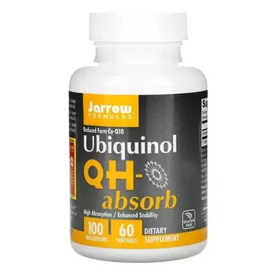 Jarrow Formulas, Ubiquinol, Qh-absorb, 100 Mg, 60 Cápsulas Blandas | Envío gratis