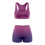 Conjunto Mujer Top Short Licra Running Gym Yoga Armazi