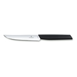 Cuchillo Para Carne Swiss Modern, Hoja Lisa, 12 Cm, Negro