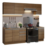 Cocina Integral Con Acessorios 240cm Glamy Marrón