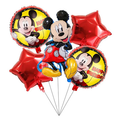 Kit Fiesta Mickey Mouse Globos De Cumpleaño Decoración Color Rojo | Meses sin interés