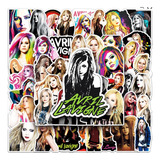 Avril Lavigne Sk8 50 Stickers Vs Agua De Pvc Calcomanias