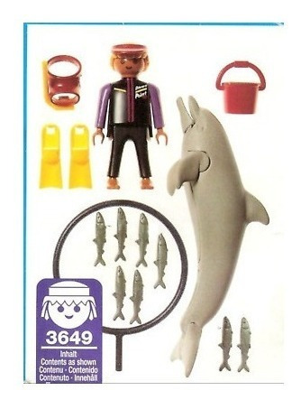 Playmobil 3649 Entrenador De Delfines Delfin Animales Animal