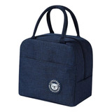 Bolsa Térmica Feminina Masculina Azul Marmita Lanche Bebida