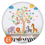 Vinilos Decorativos Infantiles Animales Selva Arbol 