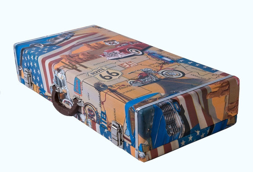 Case Estojo Para 6 Pedais 46x33x11cm Tema Route 66 Kromus