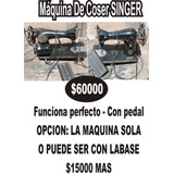 Maquina De Coser Singer Antigua Funcionando