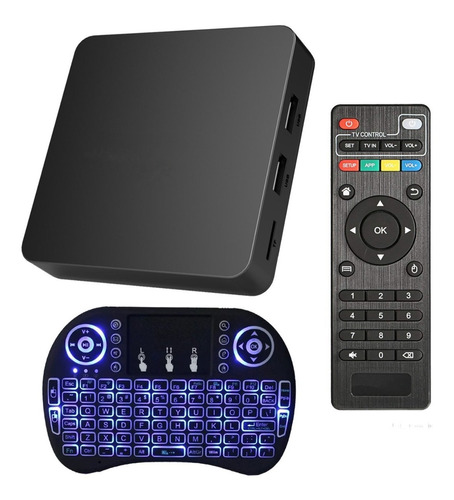 Smart Tv Box Android Tv Quad Core Android Wifi Y Teclado