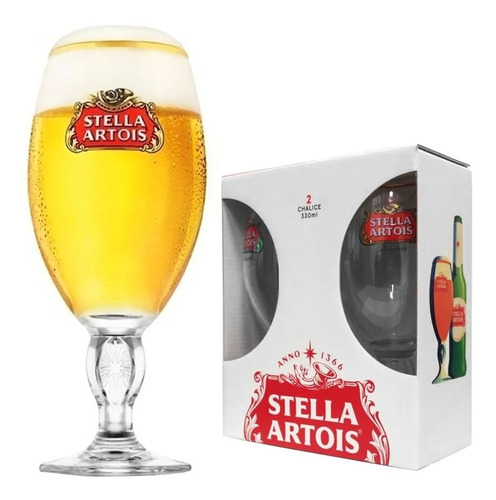 Copa Vaso Stella Artois Cerveza X2 330 Ml Original